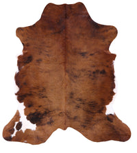 Thumbnail for Brindle Brown Natural Cowhide Rug - Medium 6'10