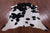 Black & White Natural Cowhide Rug - Medium 6'0"H x 5'5"W