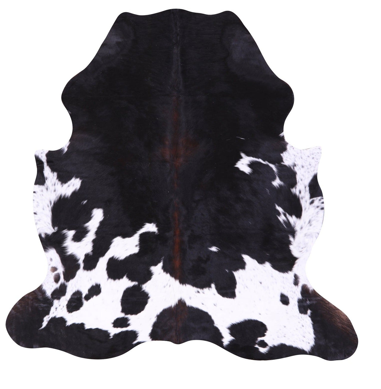 Black & White Natural Cowhide Rug - Medium 6'3"H x 6'4"W