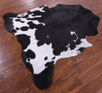 Thumbnail for Black & White Natural Cowhide Rug - Medium 6'3