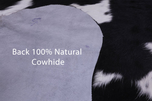 Black & White Natural Cowhide Rug - Medium 6'3