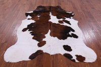 Thumbnail for Brown & White Natural Cowhide Rug - Large 6'8