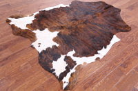 Thumbnail for Brindle Tricolor Natural Cowhide Rug - Medium 6'5