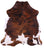 Brindle Tricolor Natural Cowhide Rug - Large 6'5"H x 6'0"W