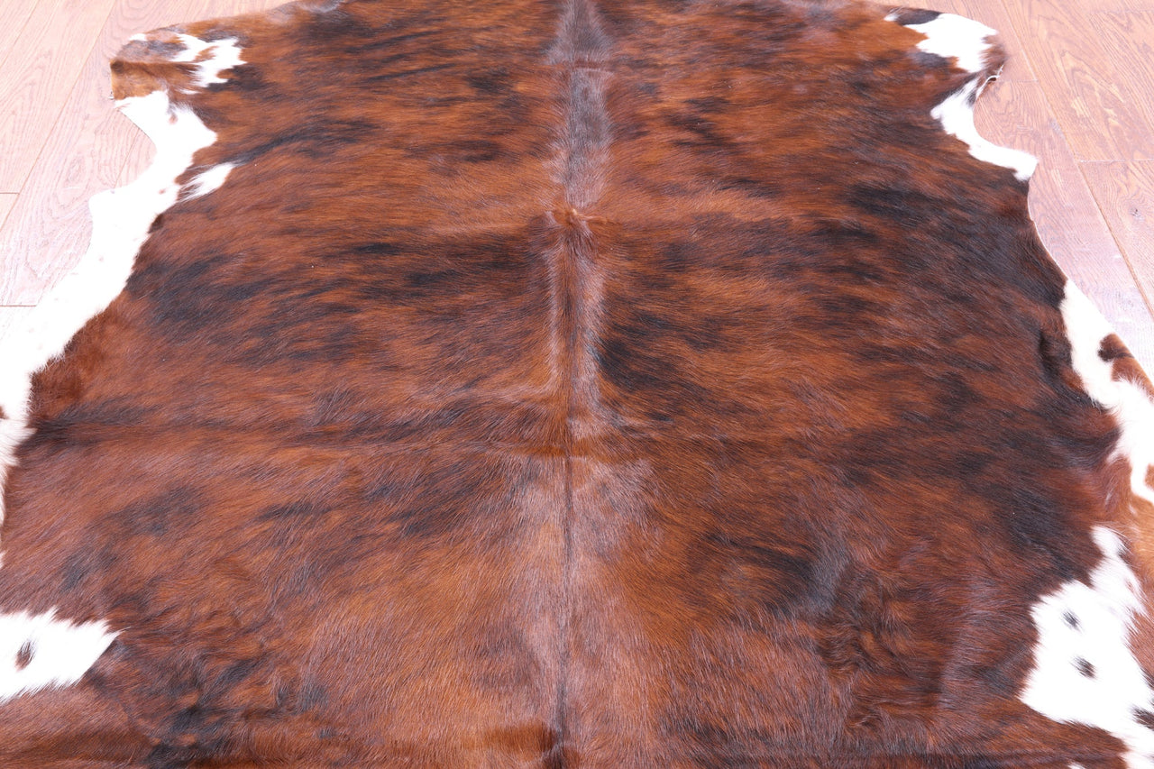 Brindle Brown Natural Cowhide Rug - Large 6'6"H x 5'7"W