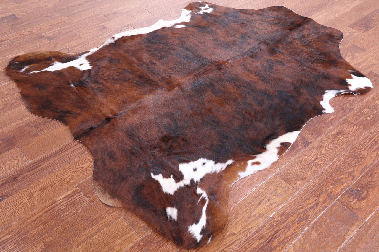 Brindle Brown Natural Cowhide Rug - Large 6'6"H x 5'7"W