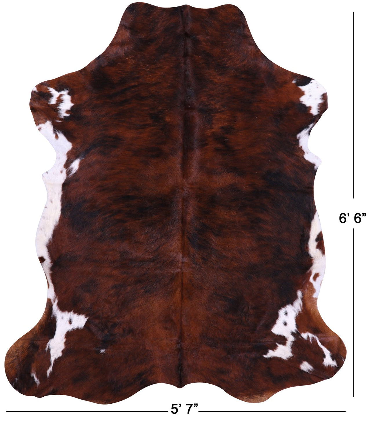 Brindle Brown Natural Cowhide Rug - Large 6'6"H x 5'7"W