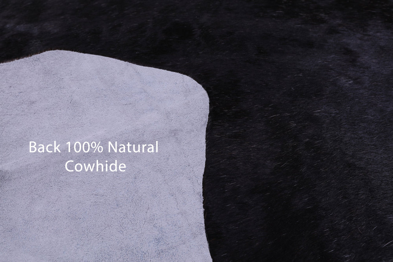 Black & White Natural Cowhide Rug - Medium 6'8"H x 5'9"W