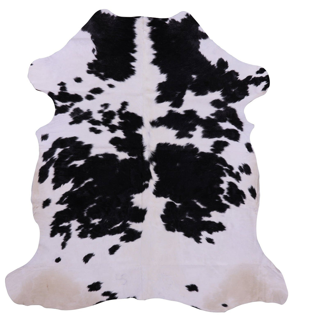 Black & White Natural Cowhide Rug - Medium 6'6"H x 6'1"W