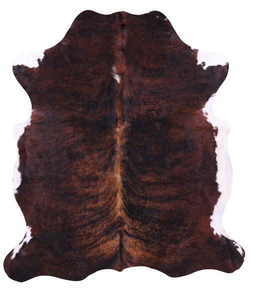 Dark Brindle Natural Cowhide Rug - Large 6'4"H x 5'8"W