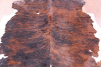 Thumbnail for Brindle Natural Cowhide Rug - Medium 6'9