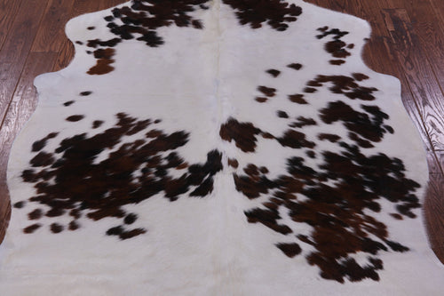 Salt & Pepper Natural Brown Cowhide Rug - Large 6'4