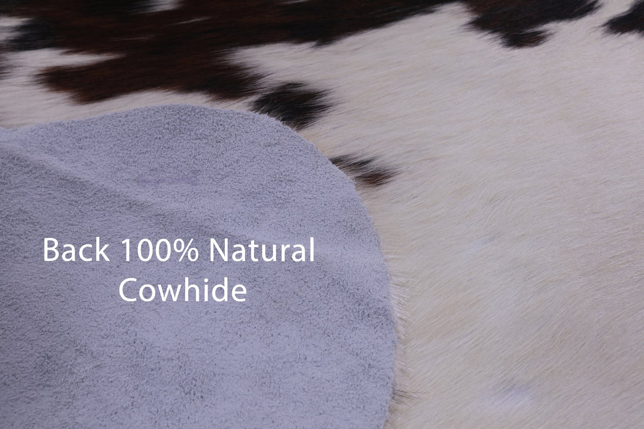 Salt & Pepper Natural Cowhide Rug - Large 6'4"H x 5'7"W