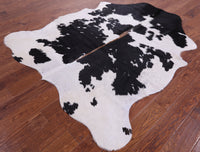 Thumbnail for Black & White Natural Cowhide Rug - Medium 6'4