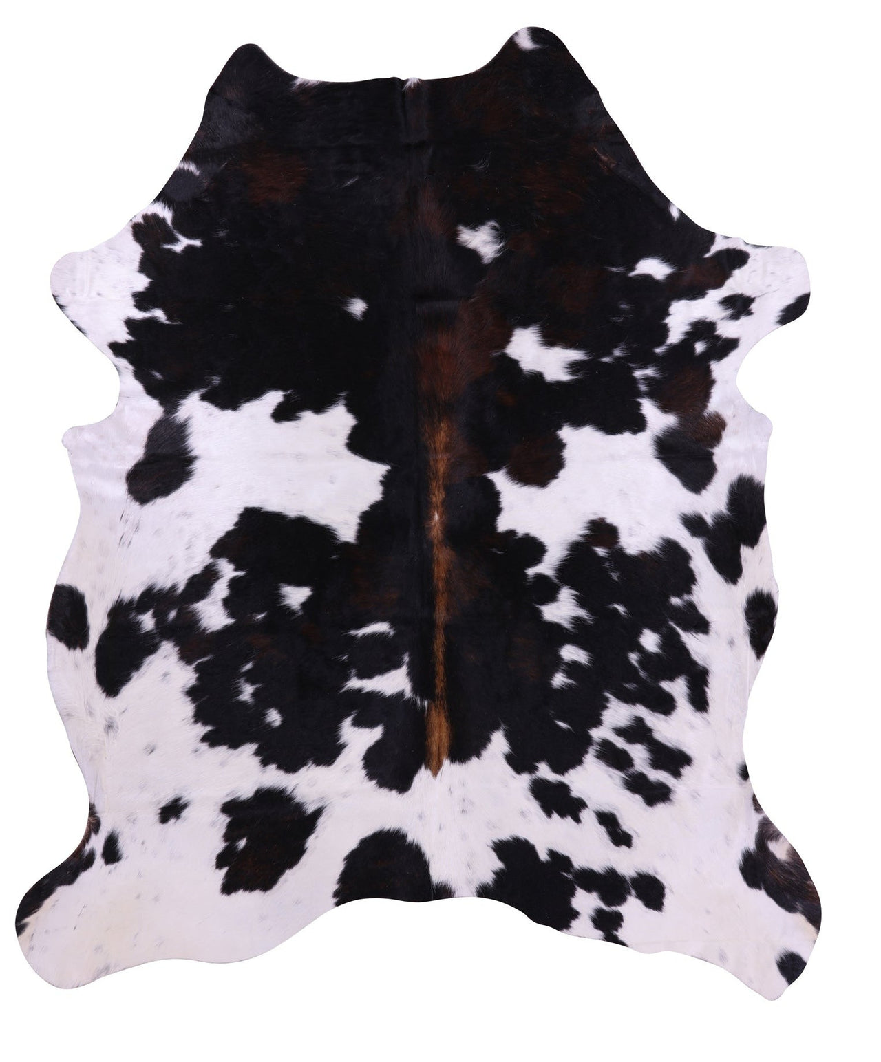 Black & White Natural Cowhide Rug - Medium 7'0"H x 6'0"W