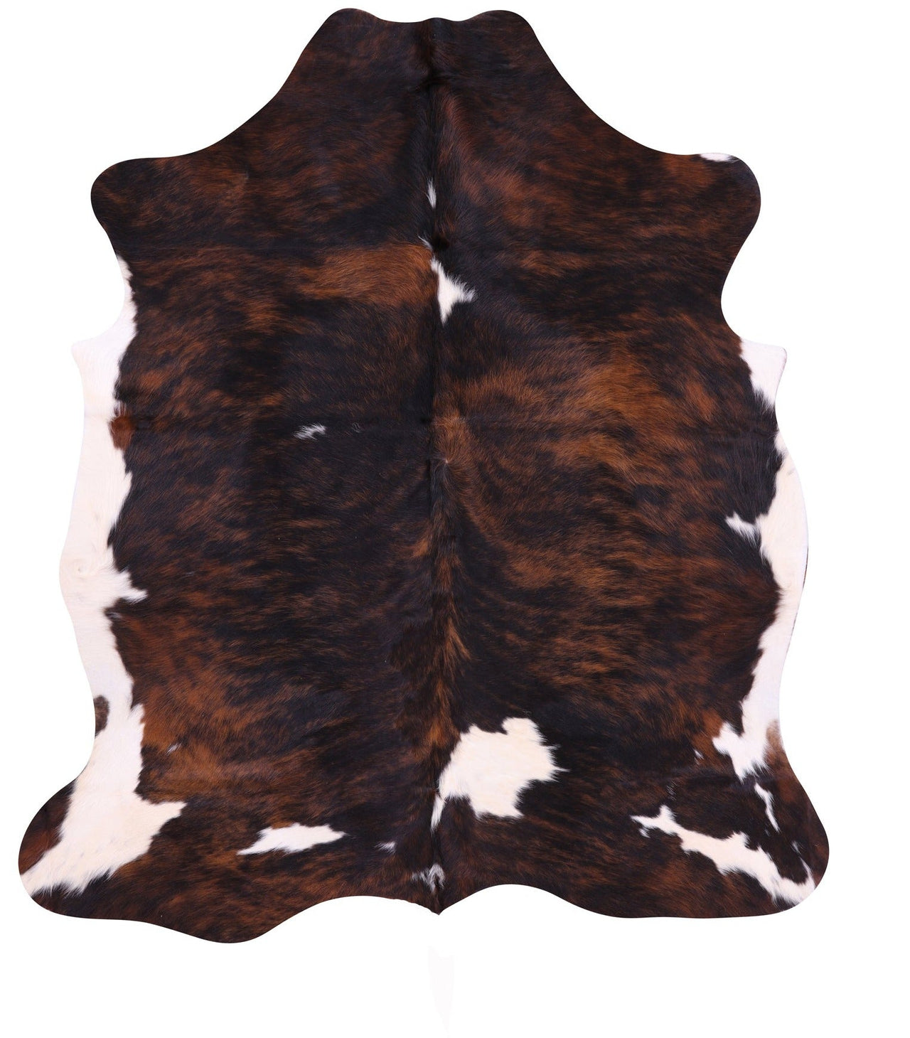 Brindle Brown Natural Cowhide Rug - Medium 6'6"H x 5'9"W