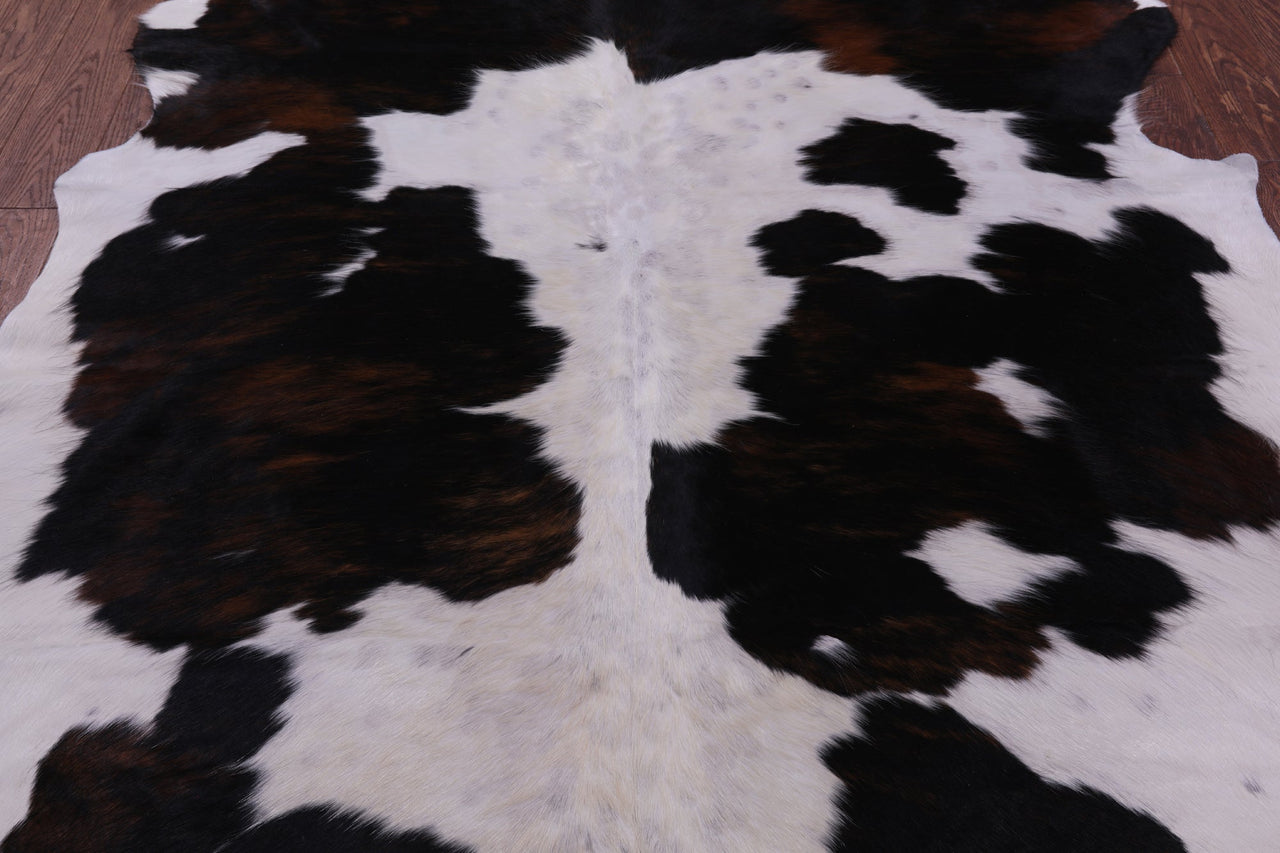 Tricolor Natural Cowhide Rug - Medium 6'10"H x 6'0"W