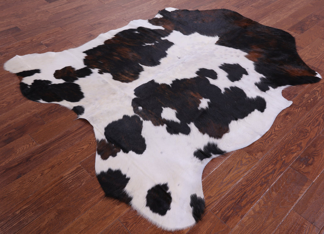 Tricolor Natural Cowhide Rug - Medium 6'10"H x 6'0"W