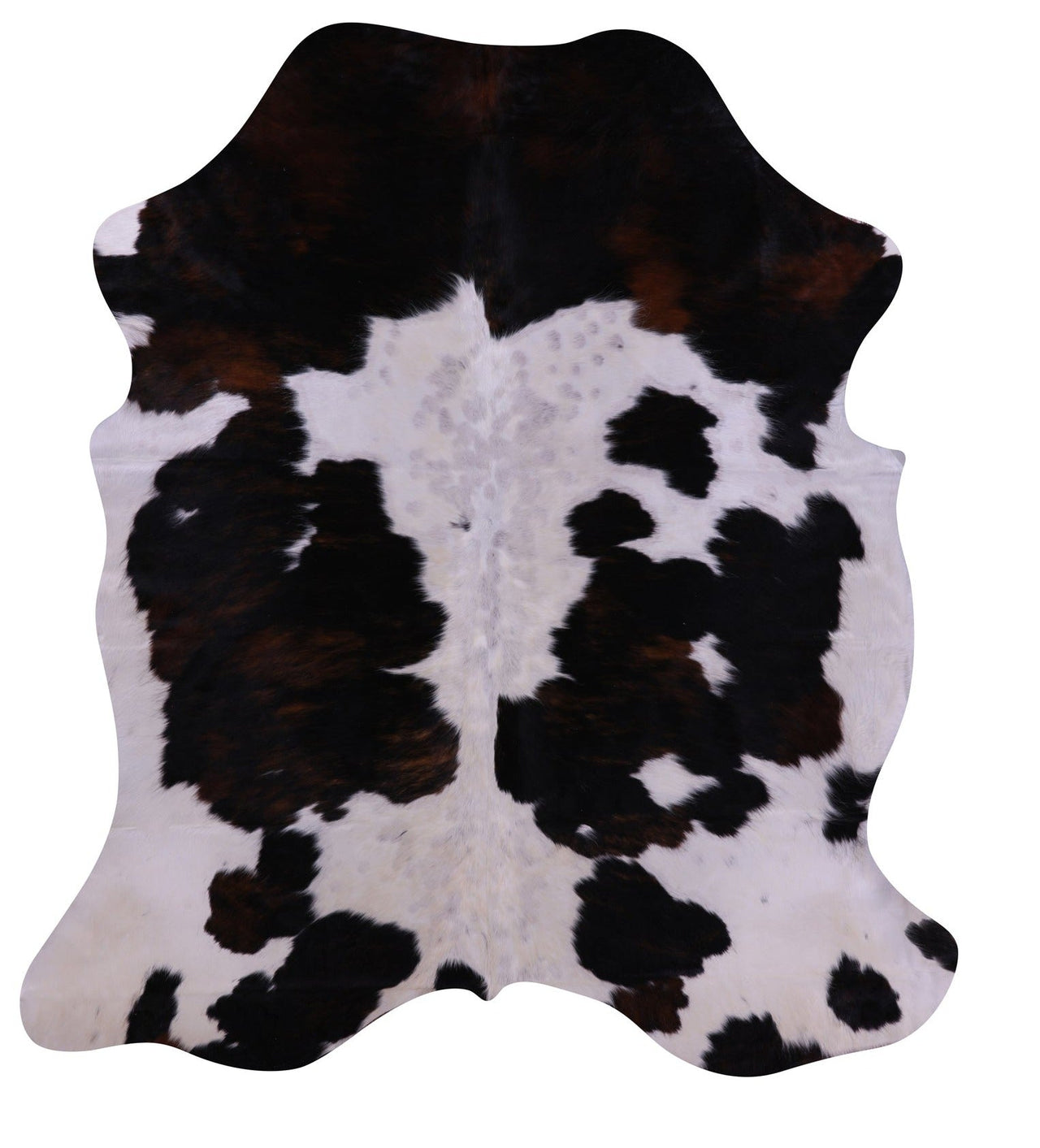 Tricolor Natural Cowhide Rug - Medium 6'10"H x 6'0"W