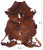 Brown & White Natural Cowhide Rug - Large 6'11"H x 6'0"W