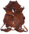 Brown & White Natural Cowhide Rug - Large 6'11"H x 6'0"W