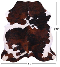 Thumbnail for Tricolor Natural Cowhide Rug - Medium 6'10