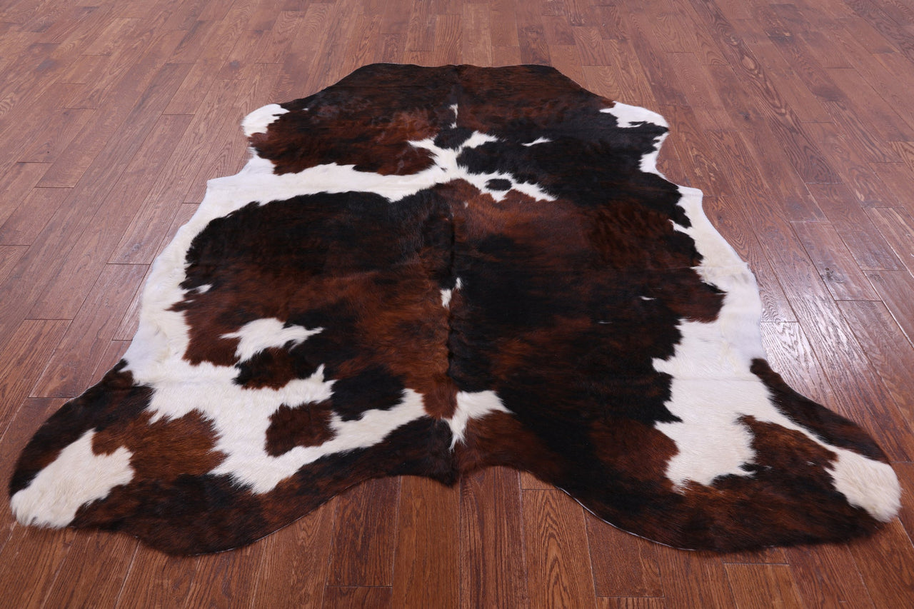 Tricolor Natural Cowhide Rug - Medium 6'10"H x 6'2"W