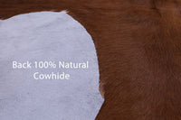 Thumbnail for Brown & White Natural Cowhide Rug - Large 6'6