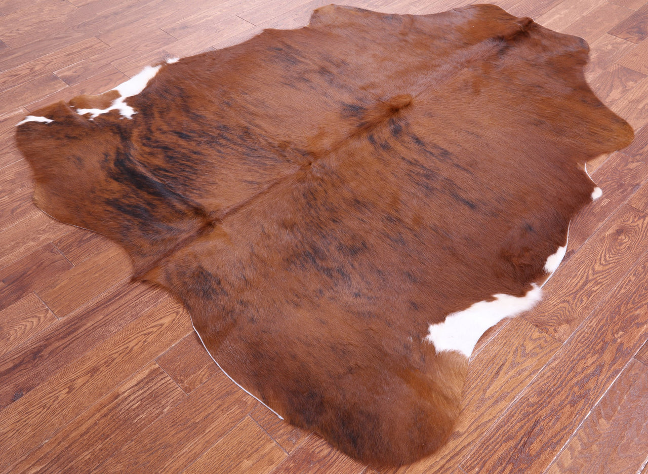 Brown Natural Cowhide Rug - Large 6'4"H x 5'7"W