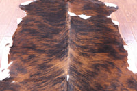 Thumbnail for Brindle Natural Cowhide Rug - Medium 6'5