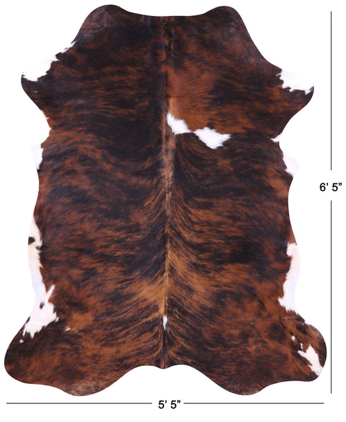 Brindle Natural Cowhide Rug - Large 6'5