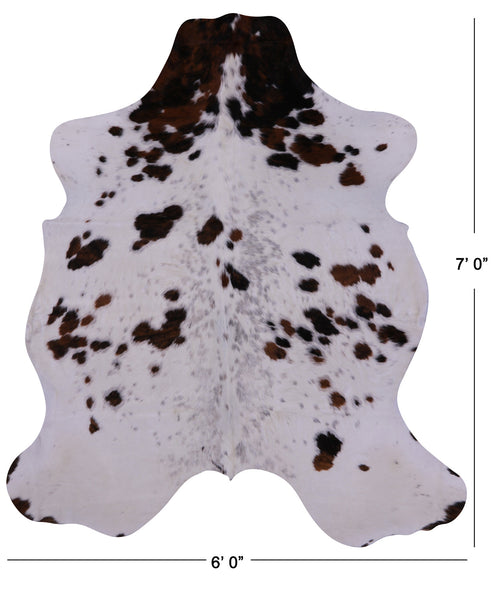Salt & Pepper Natural Brown Cowhide Rug - X-Large 7'0