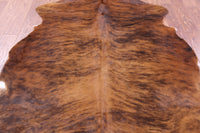 Thumbnail for Brindle Natural Cowhide Rug - Medium 6'6