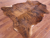 Thumbnail for Brindle Natural Cowhide Rug - Medium 6'6