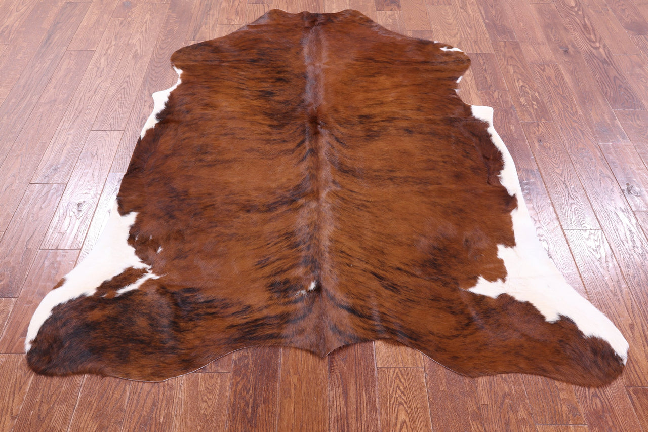 Brindle Natural Cowhide Rug - Medium 6'5"H x 5'6"W