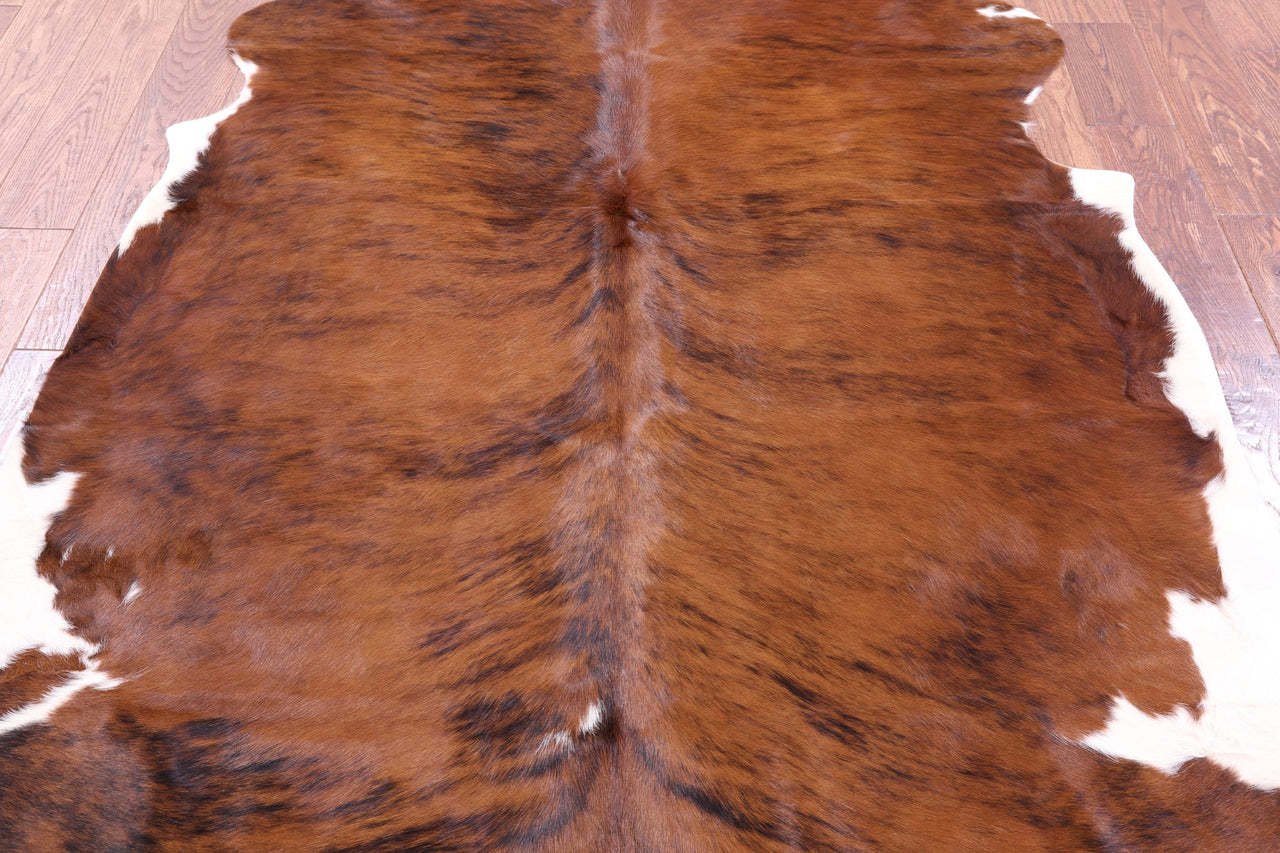 Brindle Natural Cowhide Rug - Medium 6'5"H x 5'6"W