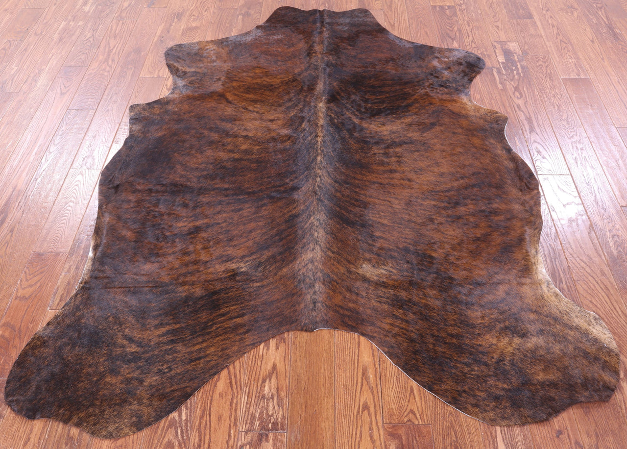 Brindle Natural Cowhide Rug - Medium 6'11"H x 5'10"W