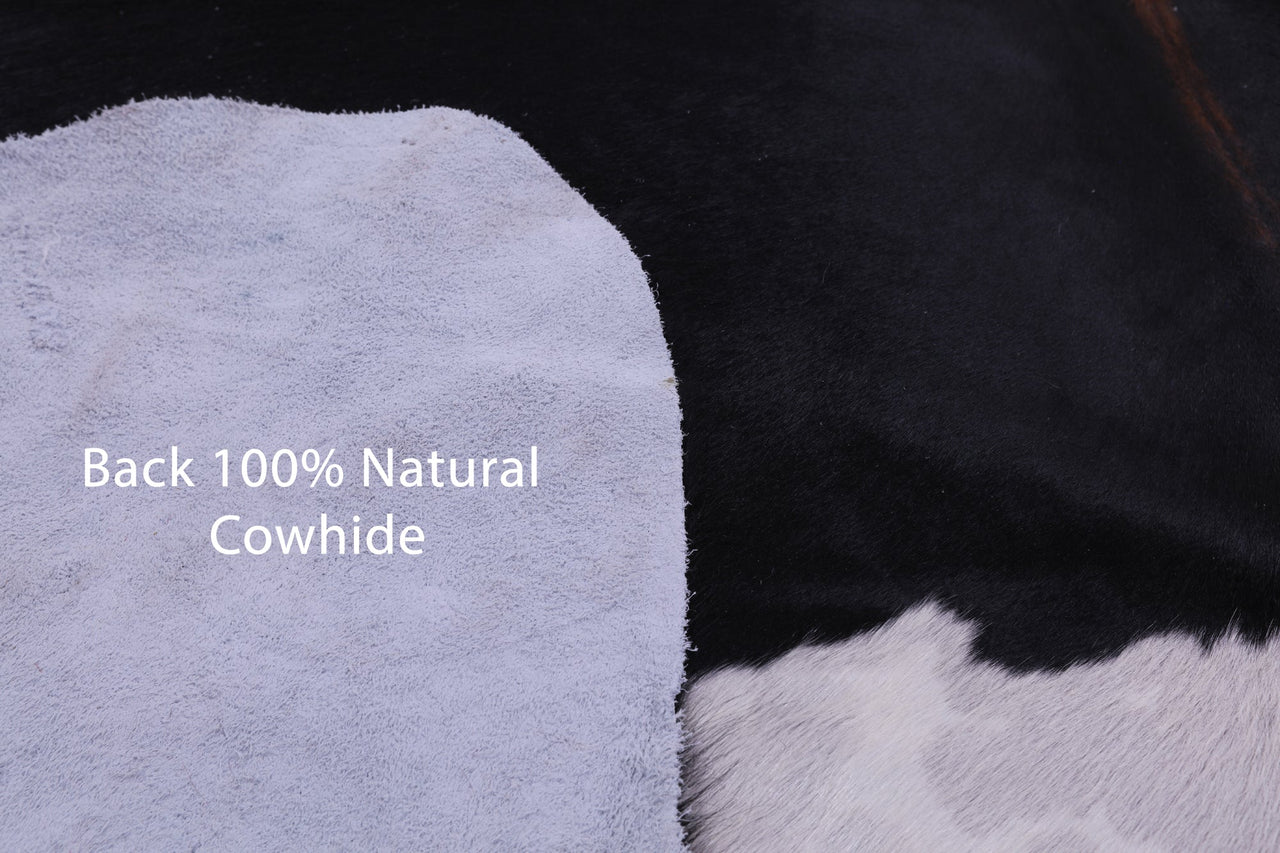 Black & White Natural Cowhide Rug - Medium 6'9"H x 6'0"W