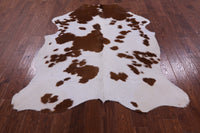 Thumbnail for Brown & White Natural Cowhide Rug - Medium 6'6