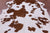 Brown & White Natural Cowhide Rug - Medium 6'6"H x 5'3"W