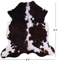 Thumbnail for Tricolor Natural Cowhide Rug - Large 6'4