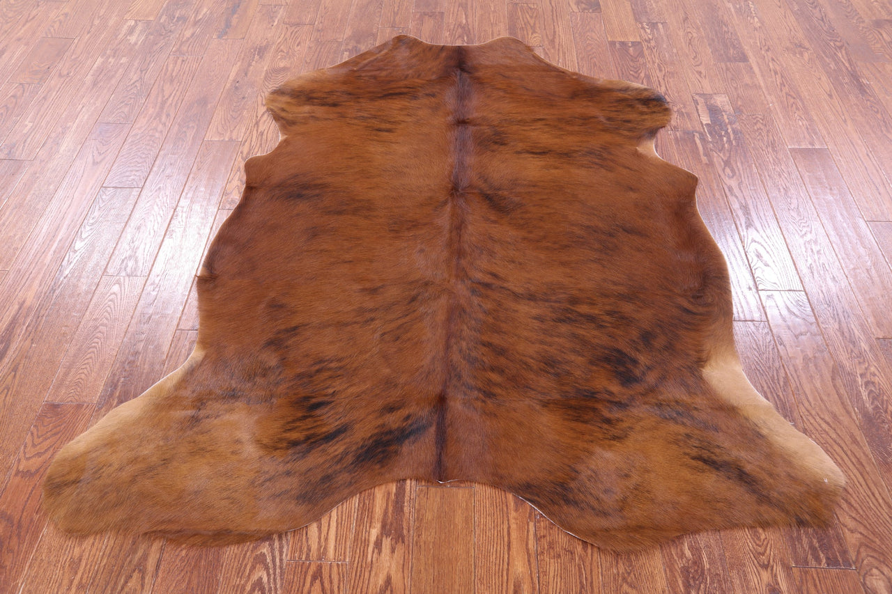 Brindle Natural Cowhide Rug - Medium 6'4"H x 5'9"W