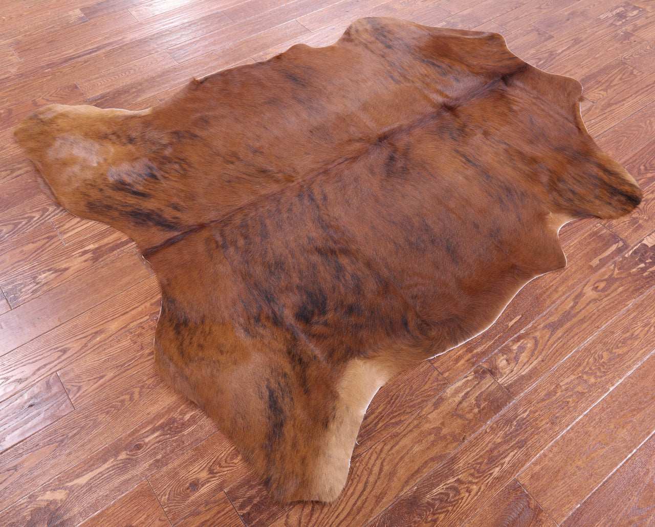 Brindle Natural Cowhide Rug - Medium 6'4"H x 5'9"W