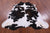 Black & White Natural Cowhide Rug - Medium 6'9"H x 5'10"W