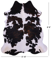 Thumbnail for Black & White Natural Cowhide Rug - Medium 6'9