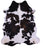 Black & White Natural Cowhide Rug - Medium 6'9"H x 5'10"W