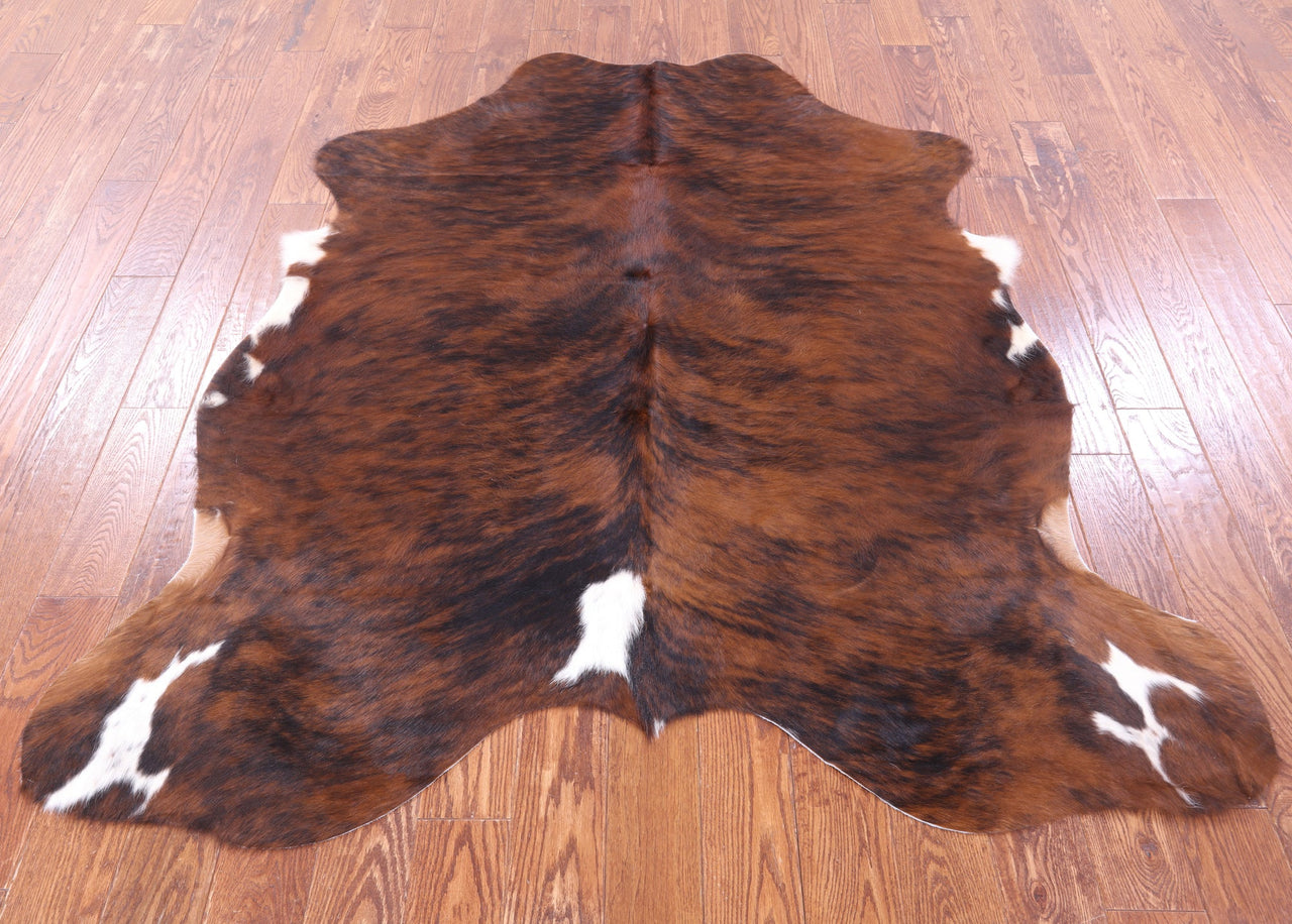 Brindle Natural Cowhide Rug - Large 6'4"H x 5'10"W