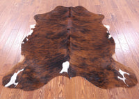 Thumbnail for Brindle Natural Cowhide Rug - Large 6'4