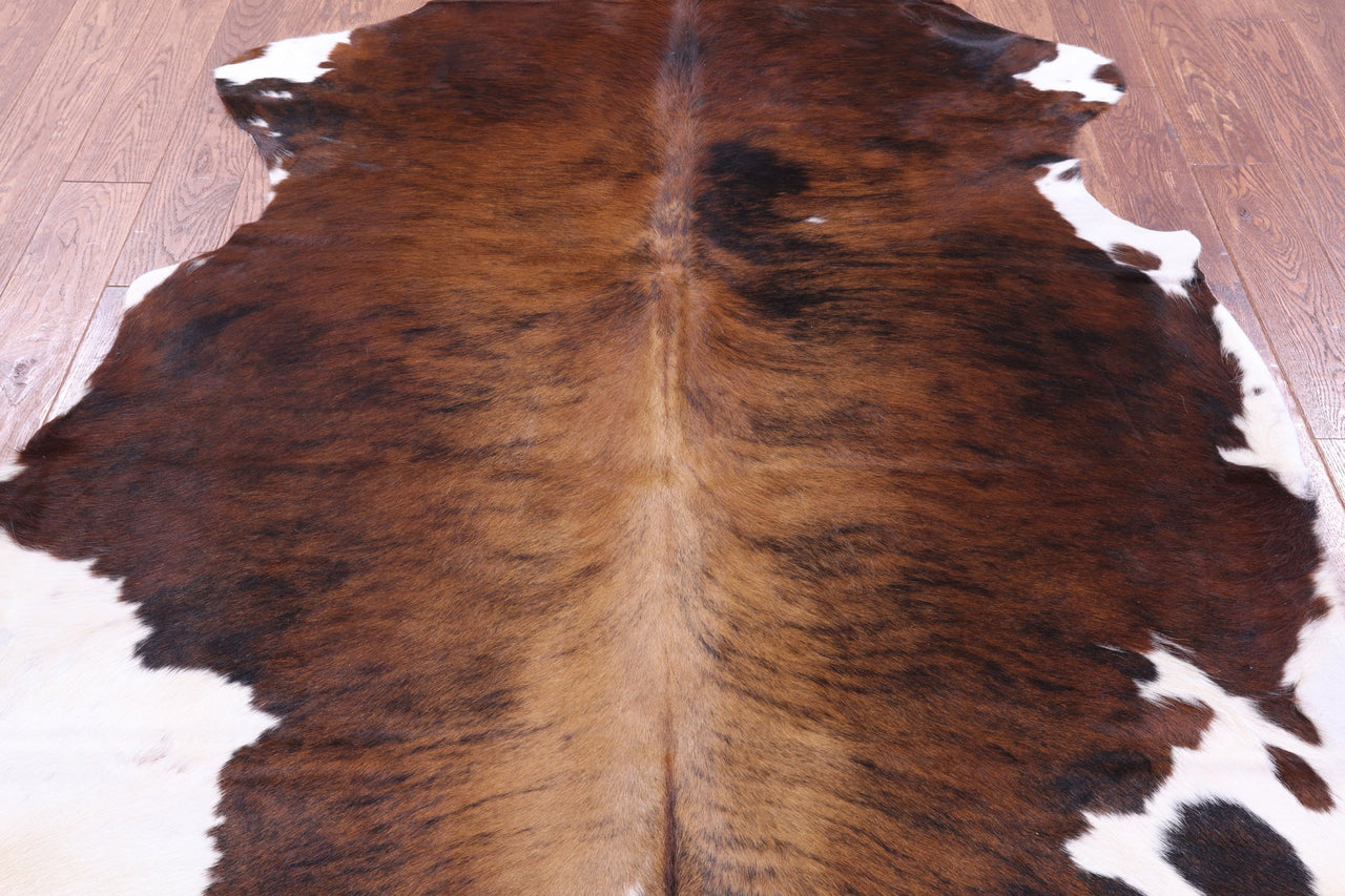 Brindle Natural Cowhide Rug - Medium 6'7"H x 5'9"W