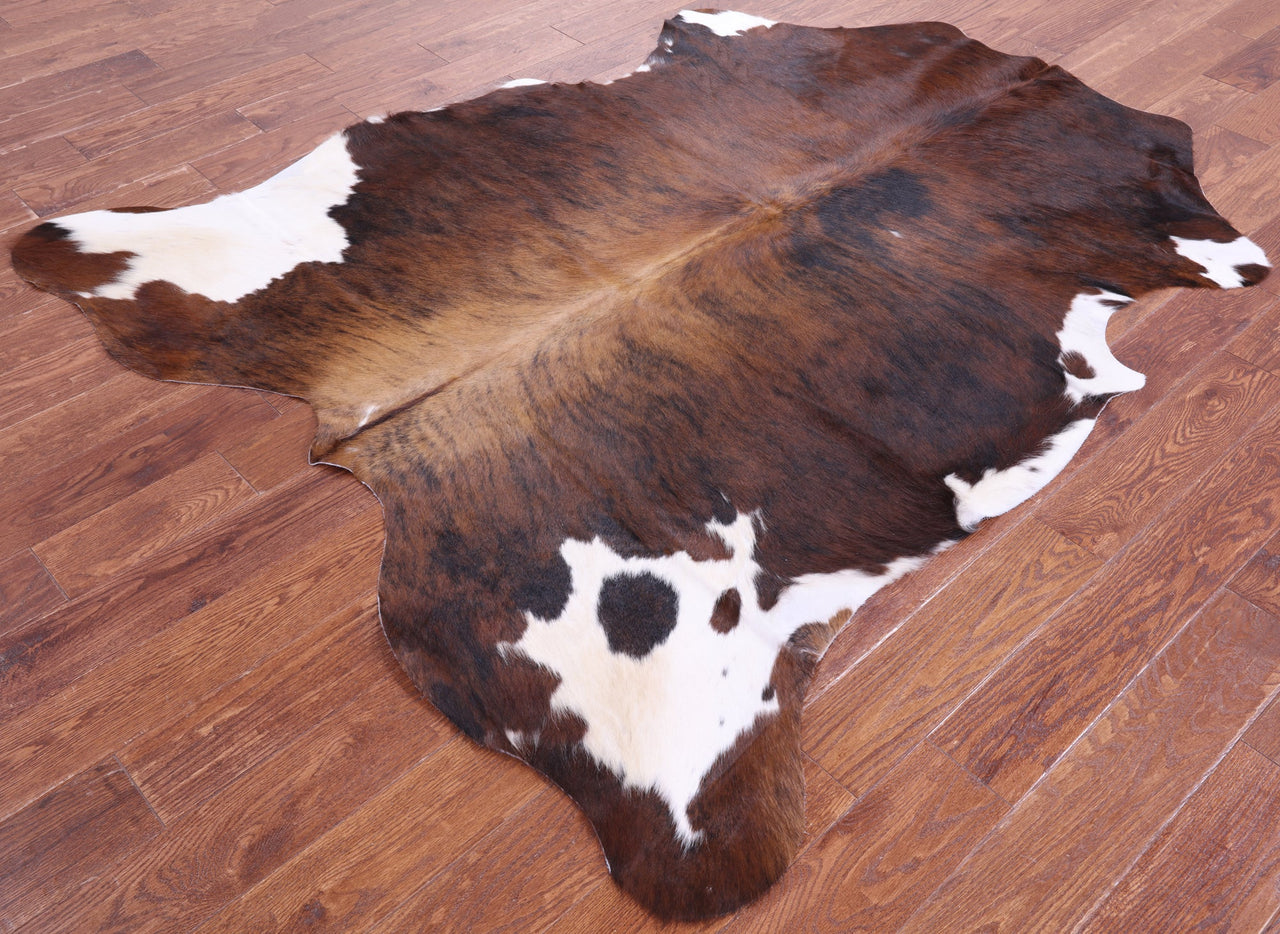 Brindle Natural Cowhide Rug - Medium 6'7"H x 5'9"W